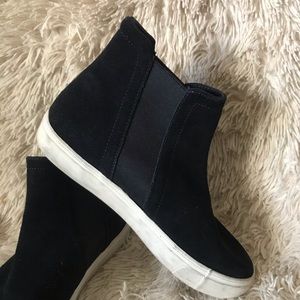 Black and white high tops